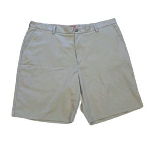 IZOD Men's Khaki Flat Front Shorts